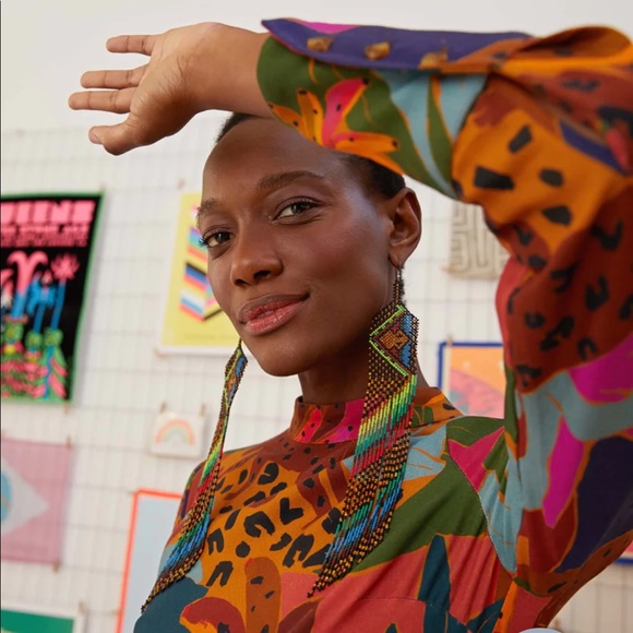 Leopards Jungle High Neck Midi Dress - Picture 2 of 15